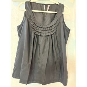 Parameter Black Pleated Bib Sleeveless Top – Size 10